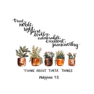 Bible versed painted plants print