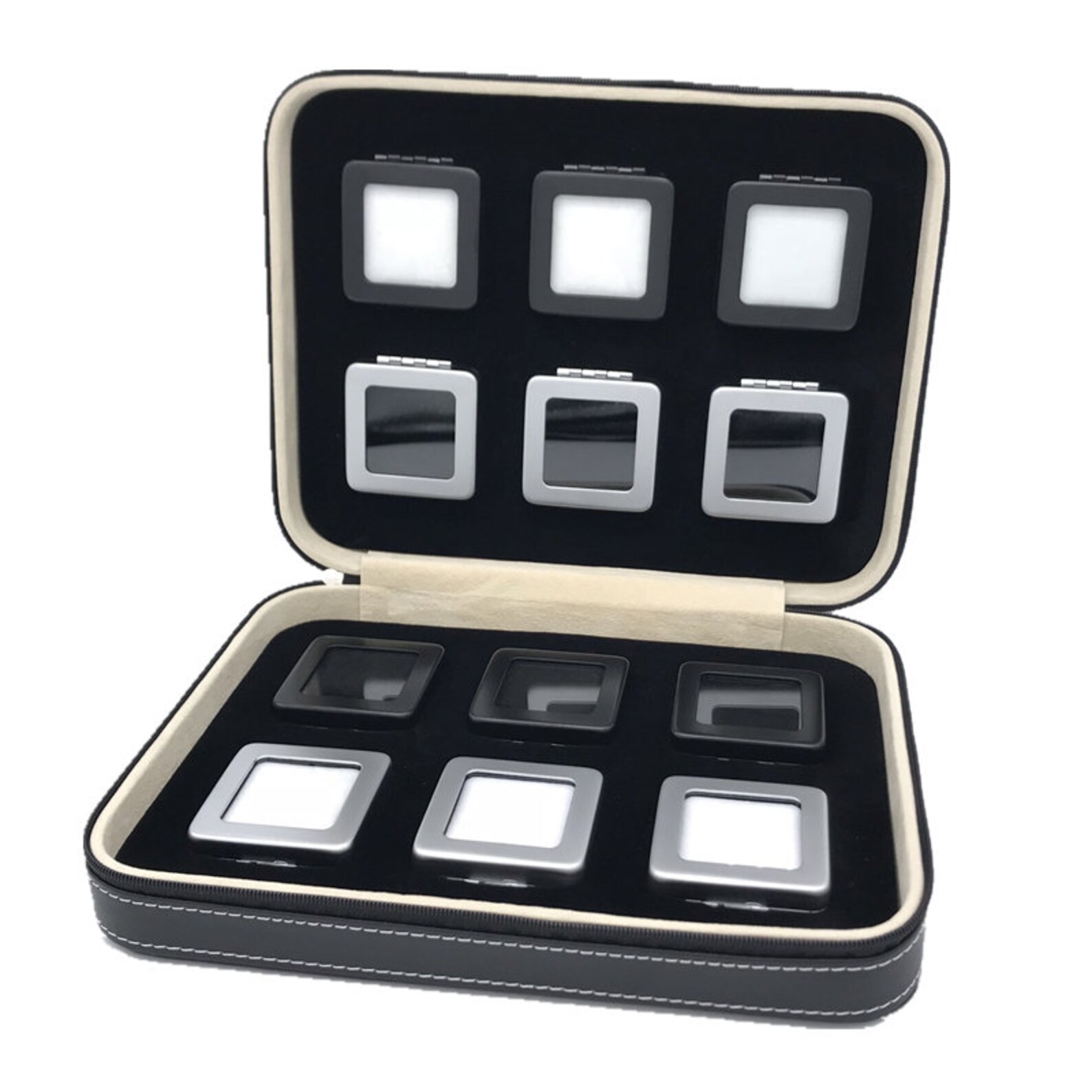 Metal Diamonds Display Box Set / Gemstone Display Case / Gemstone