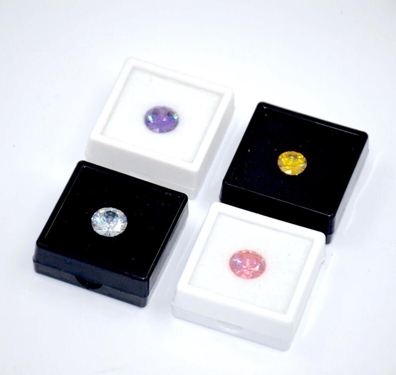 60 Pcs Plastic Diamonds Display Box Set / Gemstone Display Case