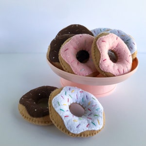 Donuts|Iced Donuts|Sprinkle Donuts|Felt Donuts|Felt Food|Play Food|Felt Burgers|Pretend Food|Kids Play Food|Pretend Play|Food|Felt Play Food