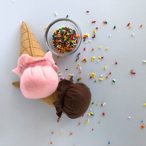 Eistüten|Eiscreme|Filz Eistüten|Schokolade|Filz Eistüte|Spiel Essen|Spiel Essen|Kinder Spiel Essen|Rollenspielküche|Spielküche|Dessert