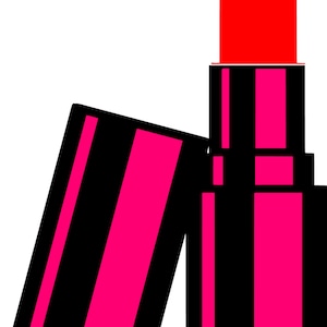 Red Lipstick Embroidery Design Patch