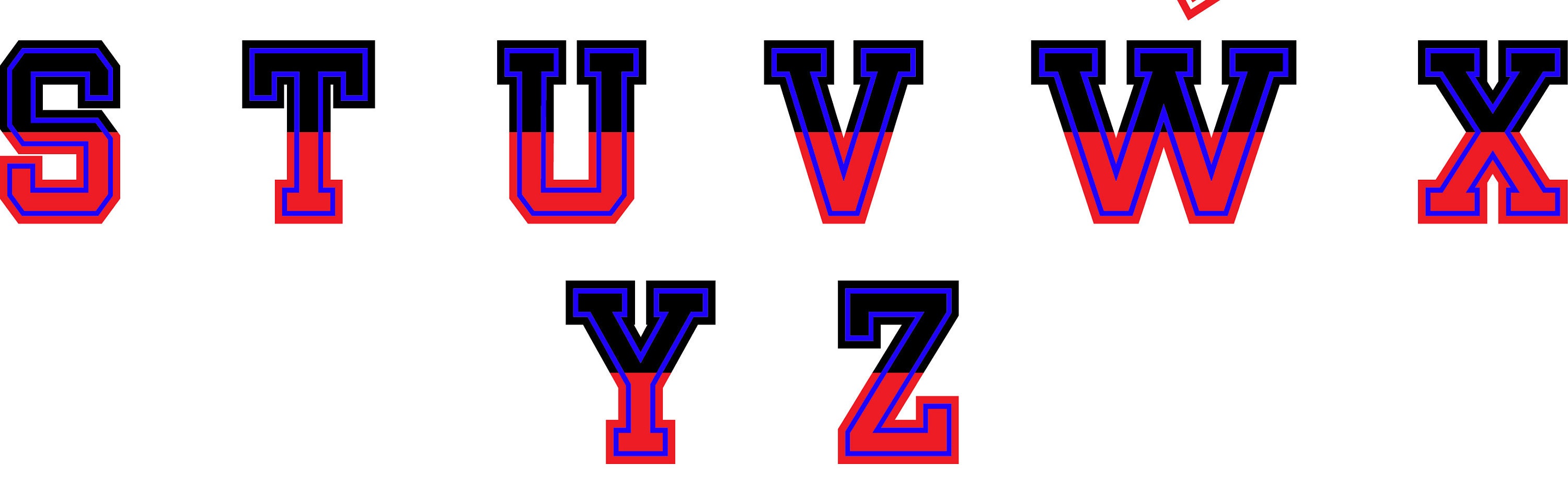 Split Sport Font for Embroidery - Etsy