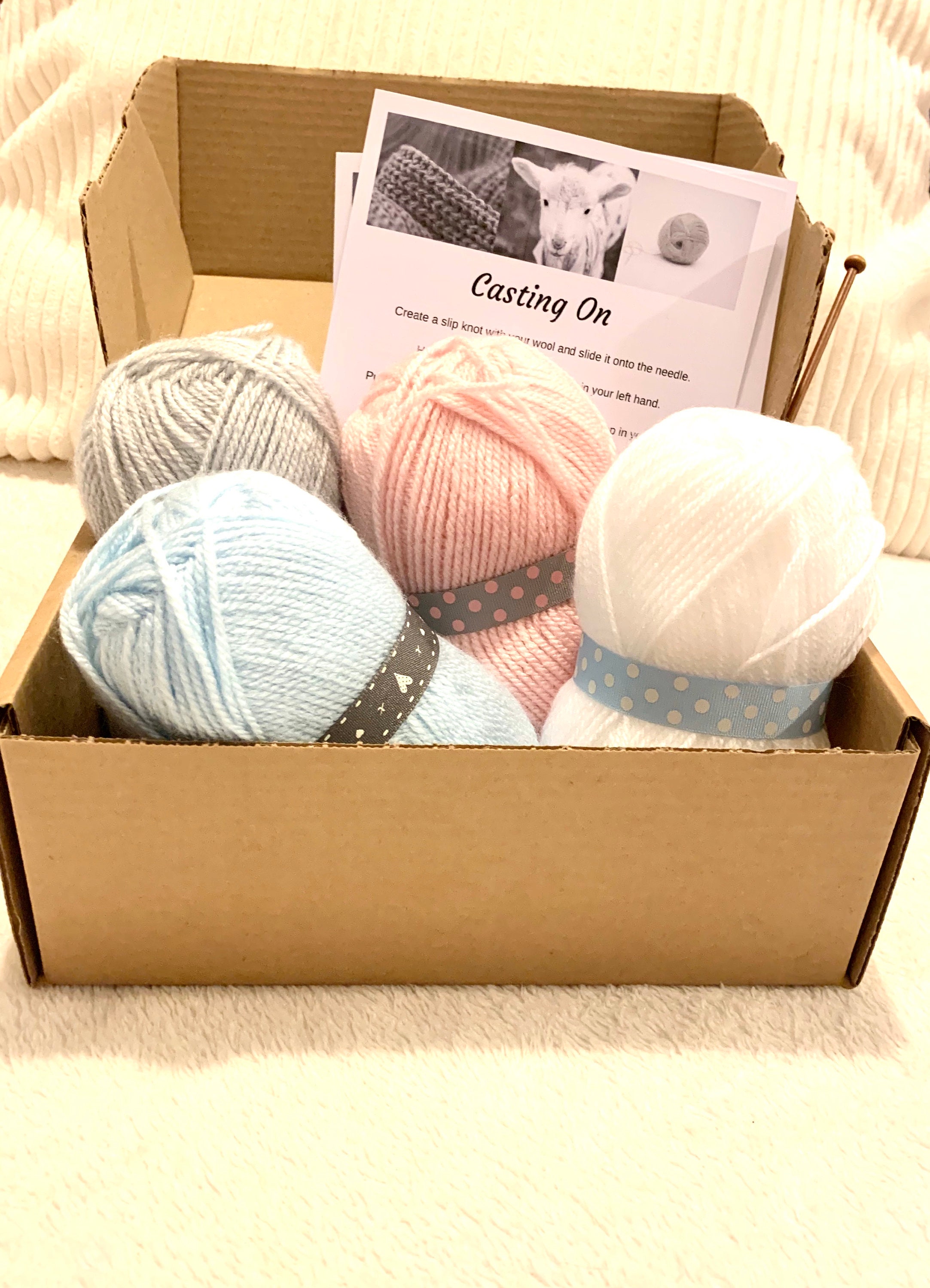 Beginners Knitting Kit, Learn to Knit, Knitting Gift Set, Craft Kit for