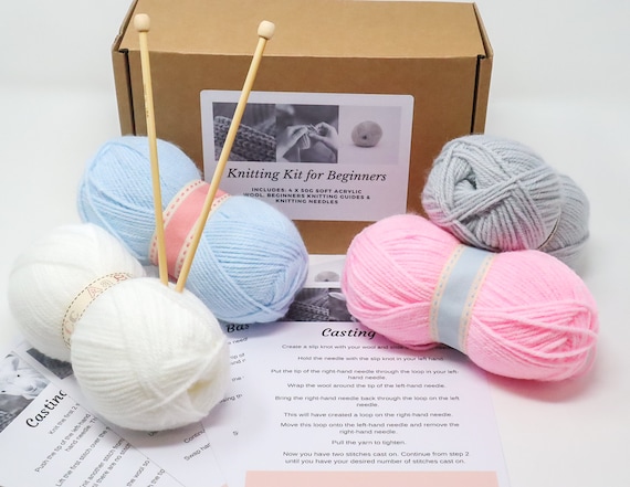 Beginners Knitting Kit, Learn to Knit, Knitting Gift Set, Craft Kit for  Kids, Craft Kit for Adults, Craft Kit, Learn to Knit 