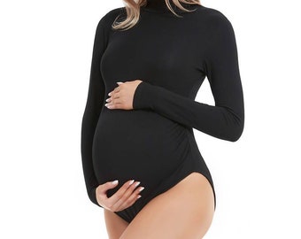 Maternity Bodysuit Pregnant Photo Shoot Long Sleeve Shirt Photography Clothes