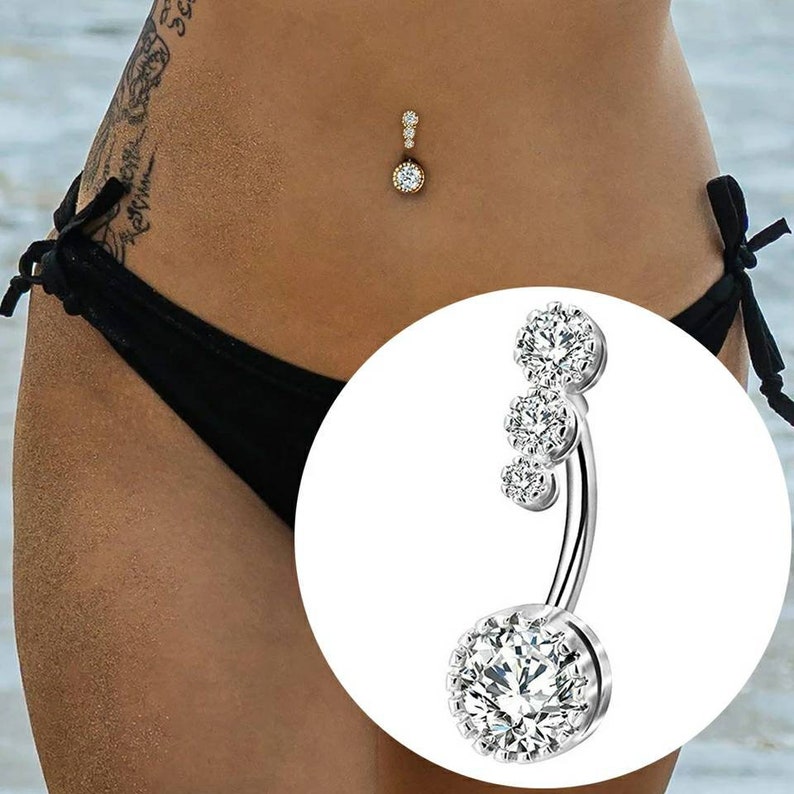 14g Belly Button Rings Minimalist Belly Ring Sexy Navel Etsy 