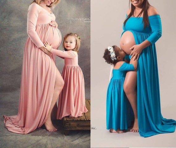 Maternity Gown Mother Daughter Matching Dresses Maternity - Etsy