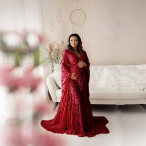 Red lace shop dress online india
