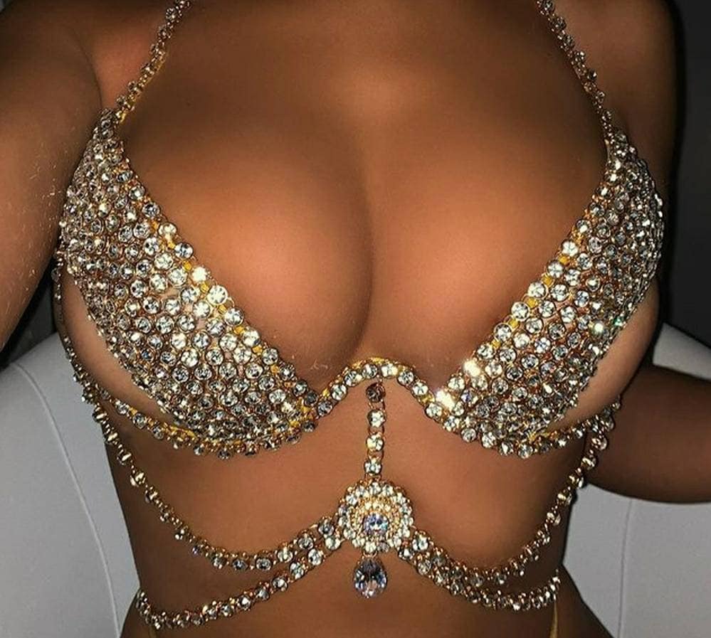 Rhinestone Bra Etsy