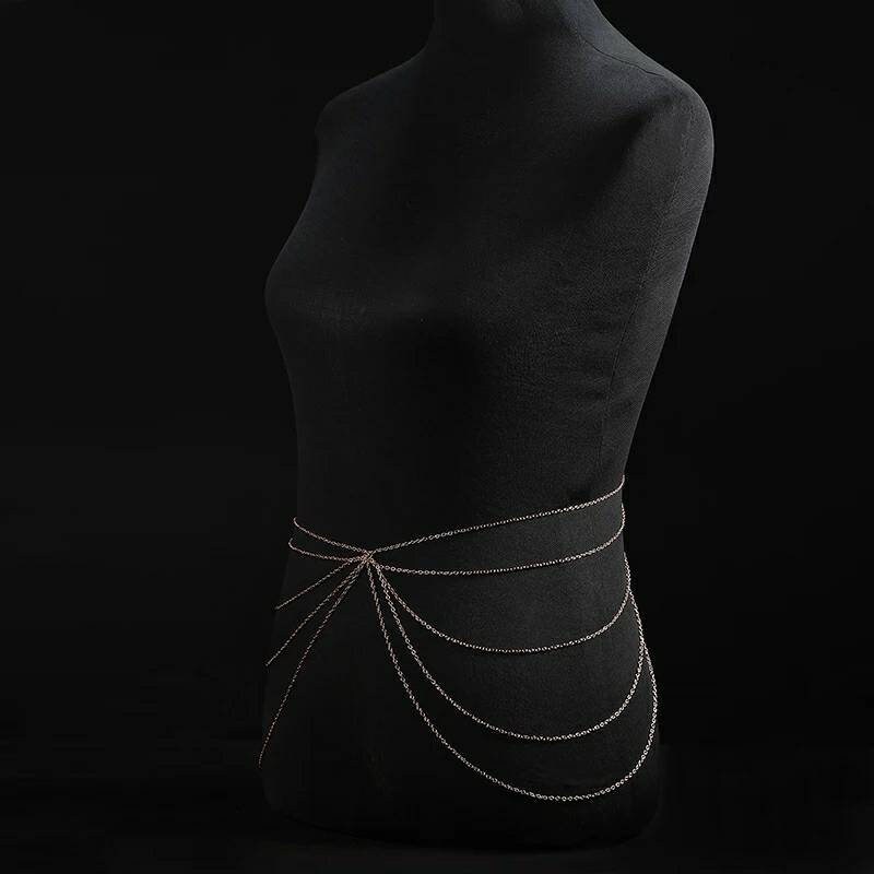 Boho Body Chain Layered Belly Chain Jewelry Beach Sexy Waist Etsy