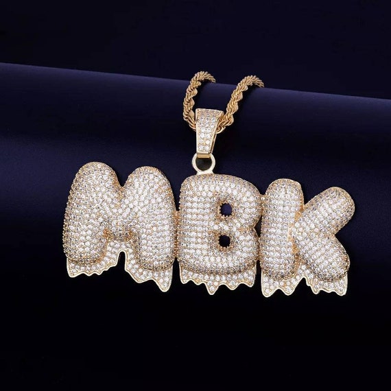 Drip Pendant Necklace Hiphop Bling 