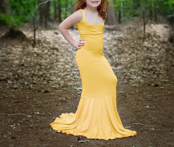 Maternity Photography Dress With Matched Girls Kids Mother