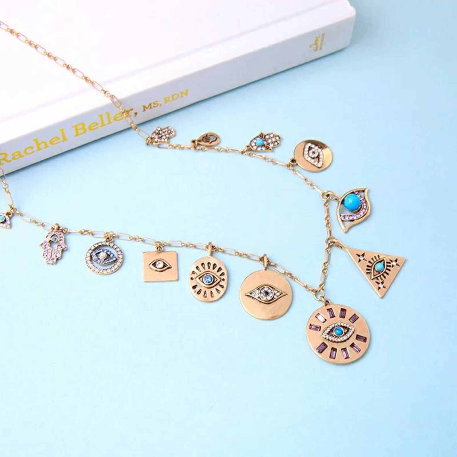 Evil Eye Pendant Crystal Resin Evil Eyes Pendant Necklace for Etsy