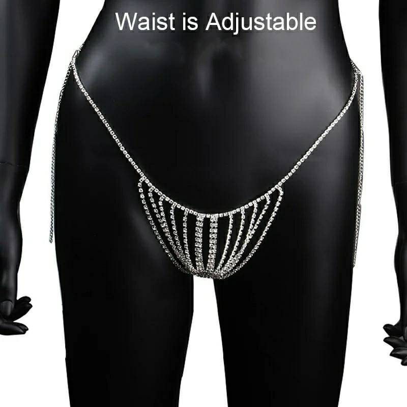 Simple Waist Sexy Bikini Rhinestone Underwear Belly Chain - Etsy