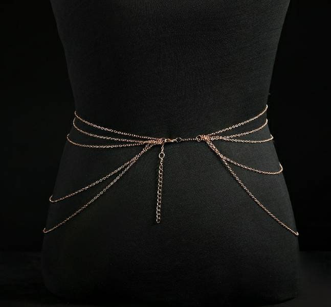 Boho Body Chain Layered Belly Chain Jewelry Beach Sexy Waist Etsy