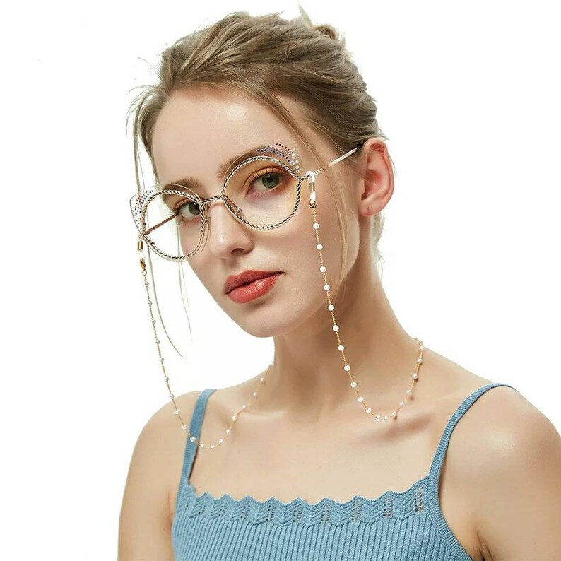 Womens Eyeglass Chains Eyewear Retainer Eyeglass Strap Etsy