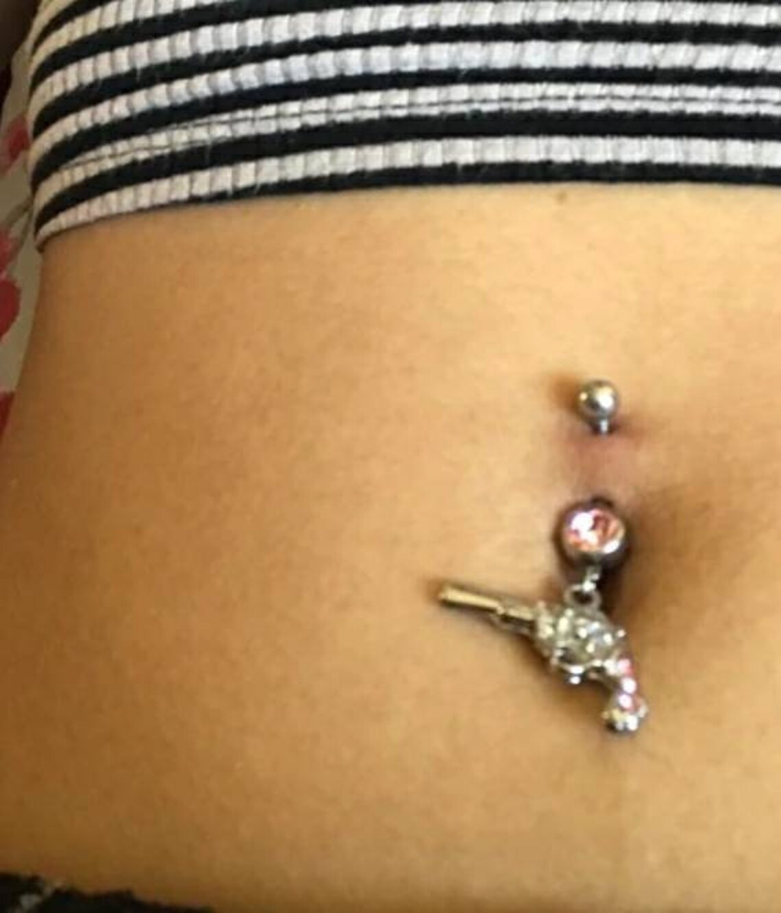 Gun dangle belly ring navel bar body piercing jewelry 316L Etsy