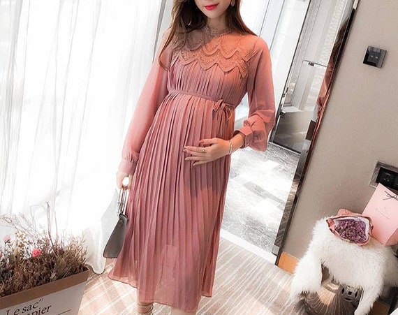 mid calf chiffon dress