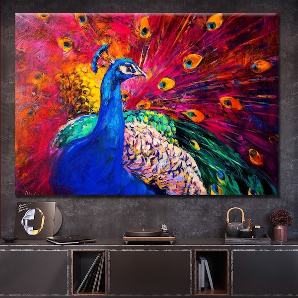 Peacock Wall Art Etsy