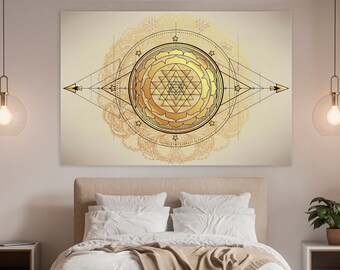 Sri yantra wall art, Sri yantra wall decor, Sri yantra poster print, Sri yantra art print, Sri yantra mandala, Sri yantra art