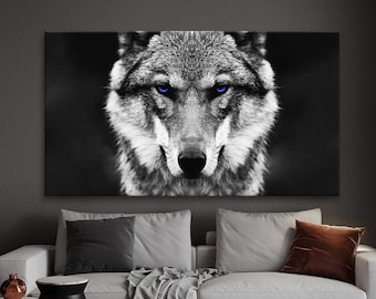 Masculine wall art, Wolf wall art, Masculine art, Wolf painting, Masculine wall decor, Wolf art print, Wolf print, Wild wolf art