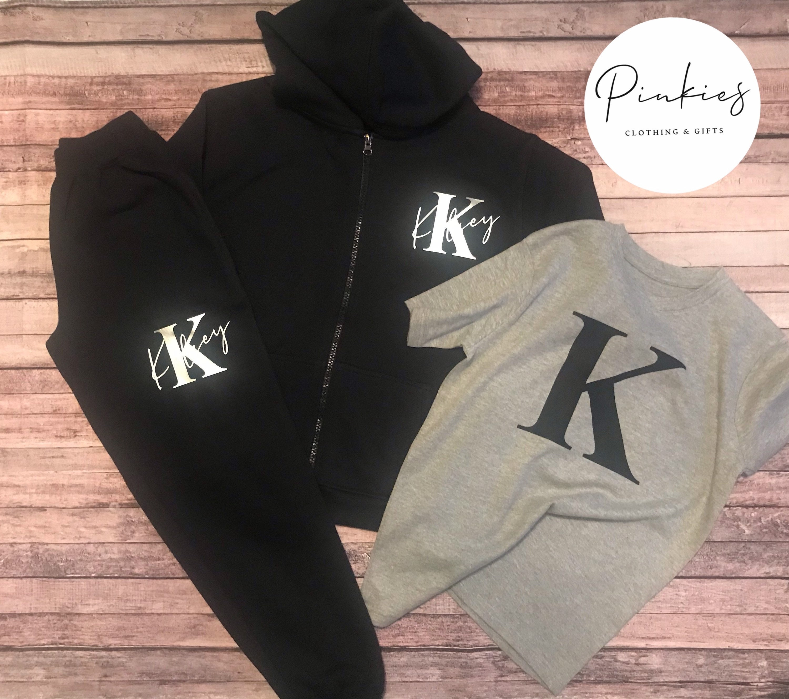Kids Tracksuit Personalised Name Initials Jacket Joggers Etsy