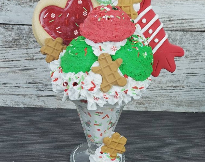 Fake Sundae, Fake Ice Cream, Christmas Fake Bake, Gingerbread, Sweets ...
