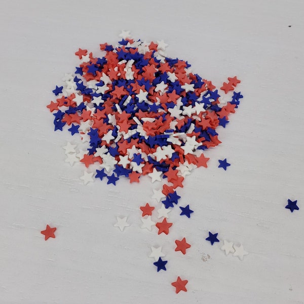 50 G Bag Patriotic Star Faux Sprinkles