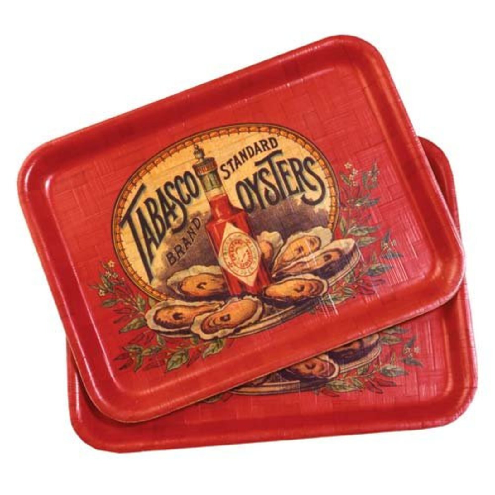 TABASCO Bamboo Oyster Serving Tray Vintage Style Red Etsy