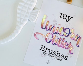 Procreate 14 Cepillos de brillo unicornio