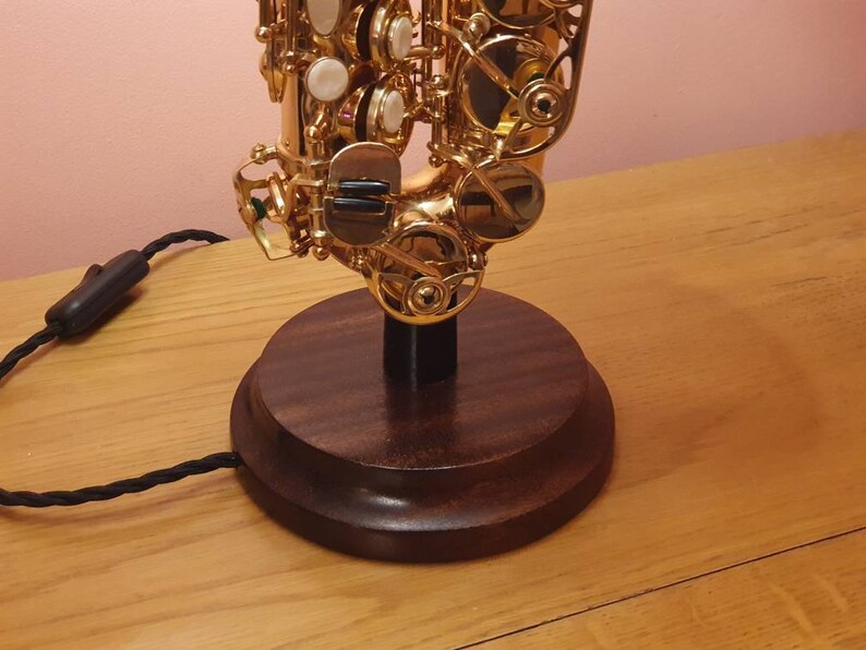 LAST ONE New Soprano Saxophone Lamp handmade with walnut Etsy