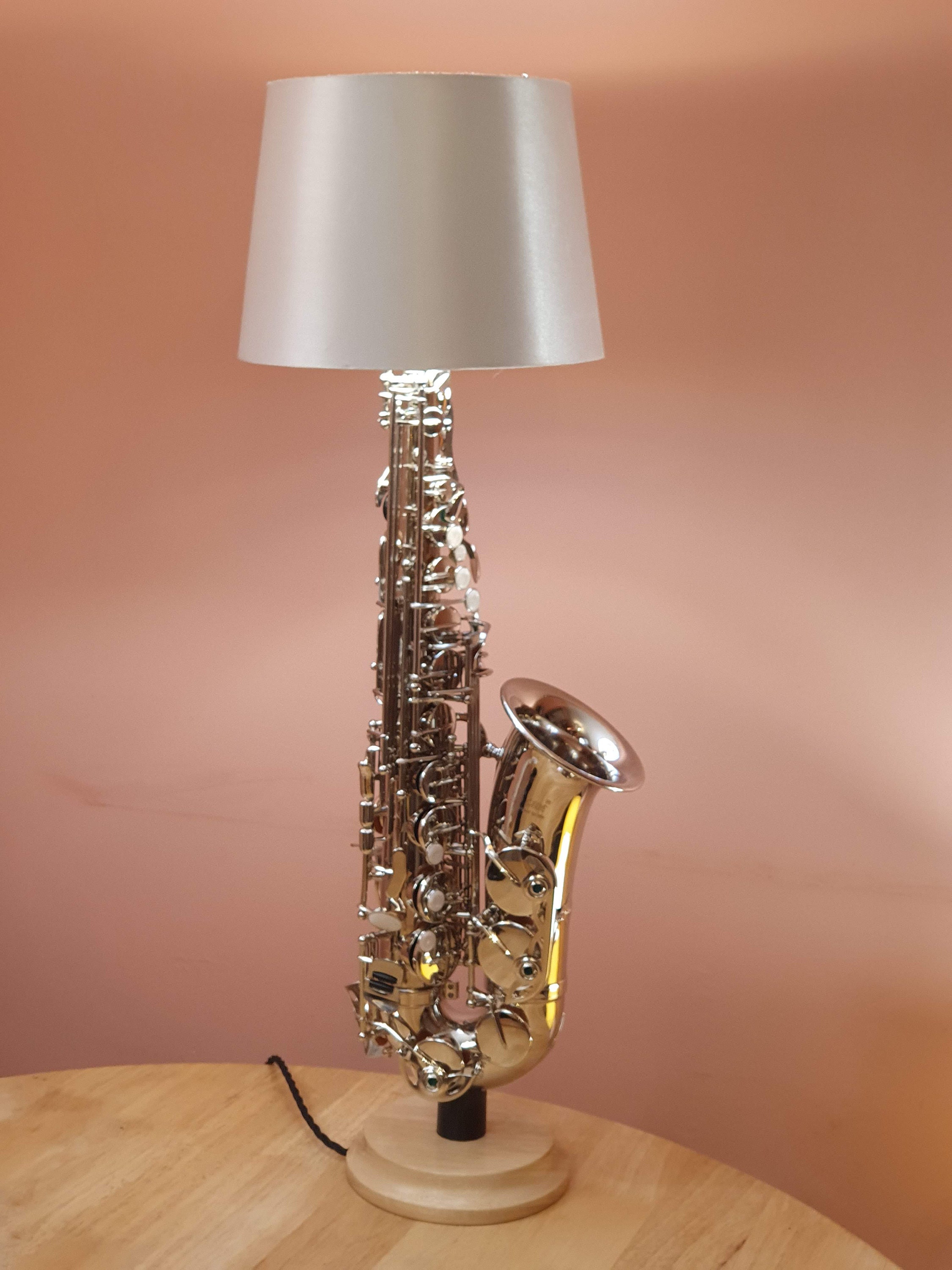 Saxophone Lamps Alto Gold Silver Black White Satin Etsy UK