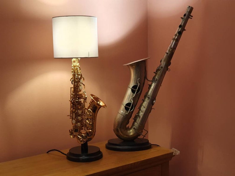 LAST ONE New Soprano Saxophone Lamp handmade with walnut Etsy