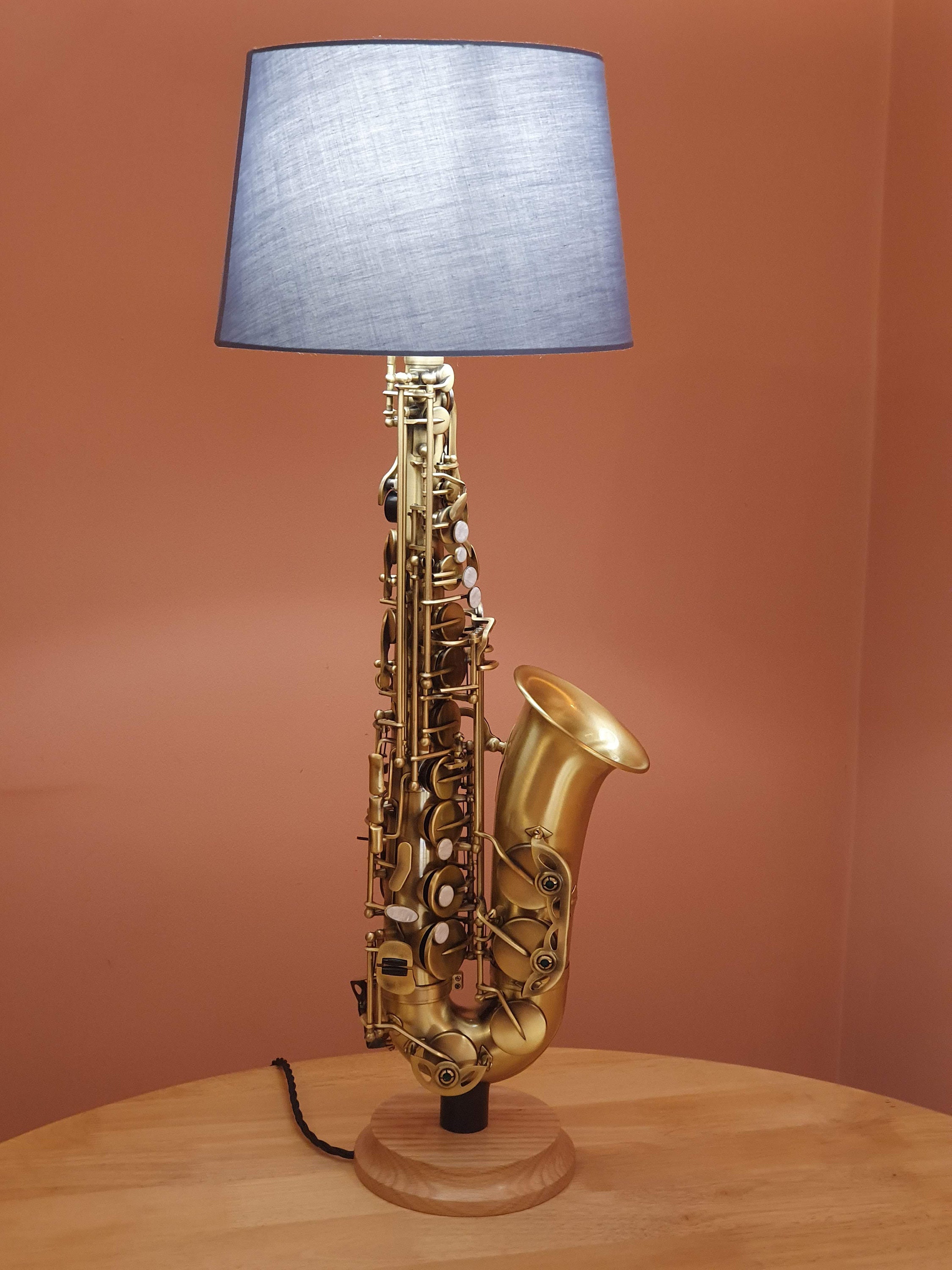 Saxophone Lamps Alto Gold Silver Black White Satin Etsy UK