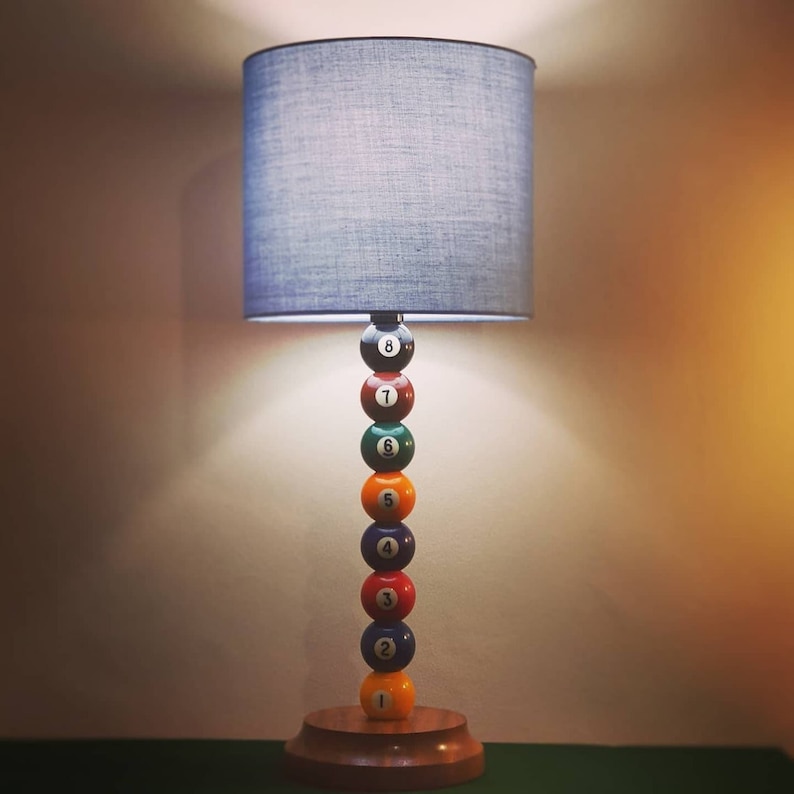 Pool Ball Lamp Perfect for Mancave or Home Office Spots Etsy
