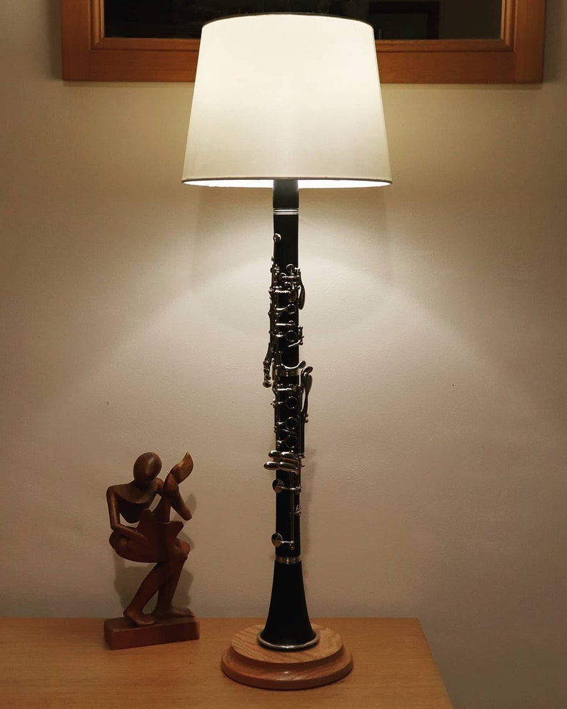 Custom Crafted Lamps: Unique Saxophone, Trumpet, Cornet, and Clarinet Lamps Large clarinet lamp