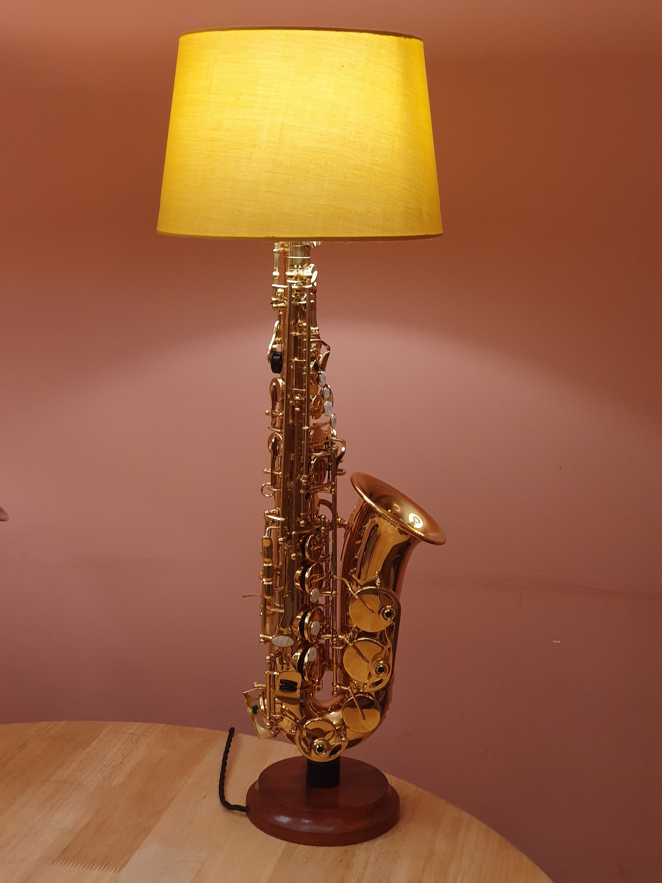 Saxophone Lamps Alto Gold Silver Black White Satin Etsy UK