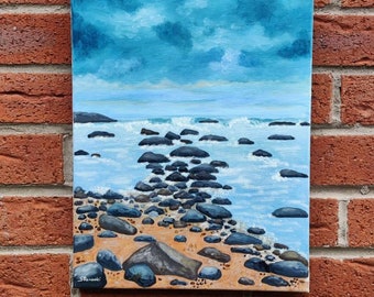 Rocky shore- original acrylic painting