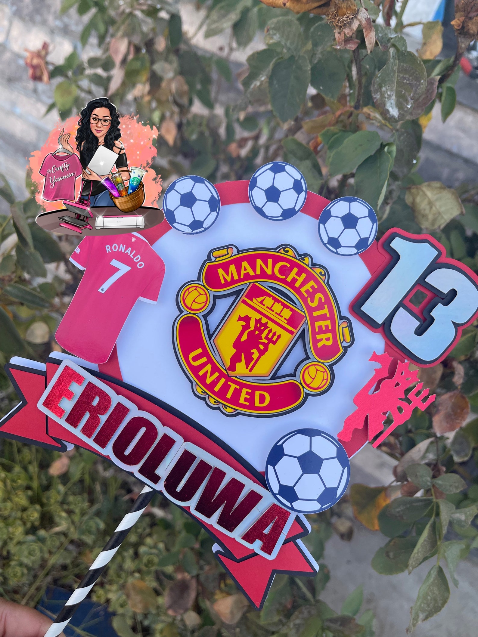 Manchester Cake Topper Soccer Cake Topper Football Cake Etsy