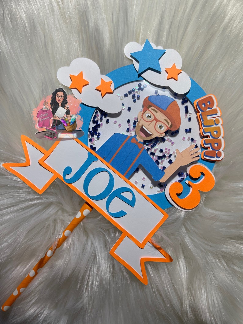 Blippi Cake Topper Personalized Cake Birthday 3D Cake Etsy
