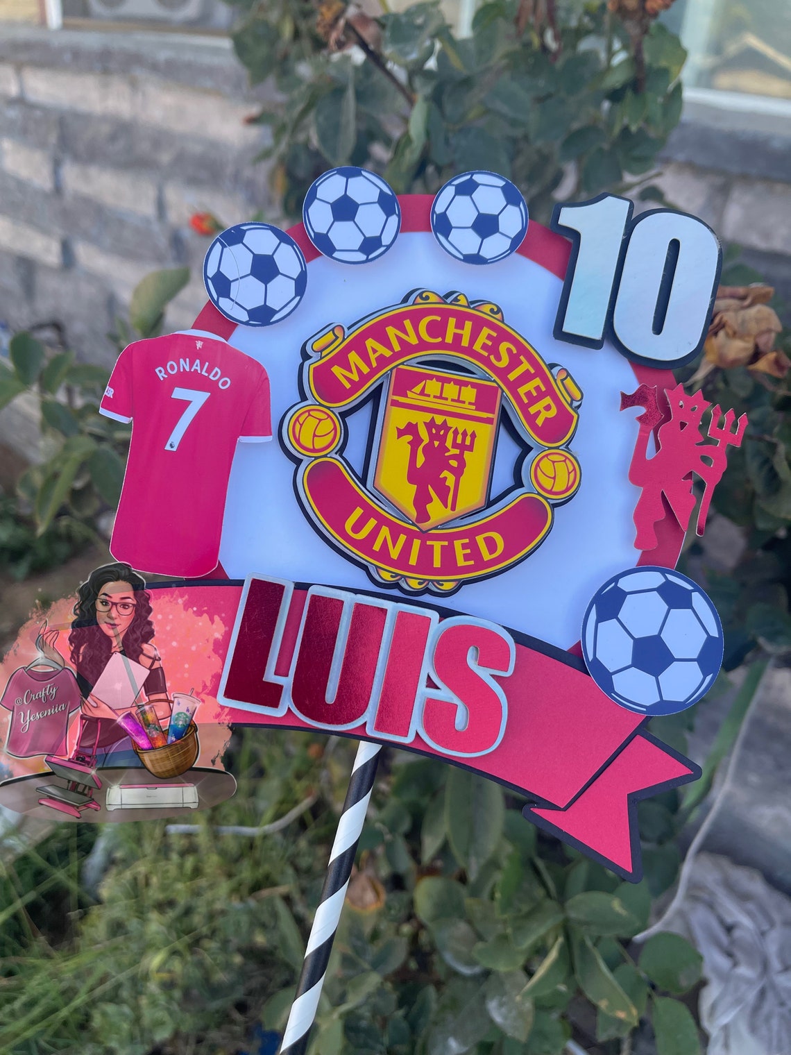 Manchester Cake Topper Soccer Cake Topper Football Cake Etsy