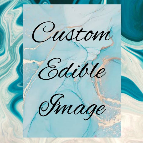 Custom edible image sheet, frosted sheet icing sheet personalized image photo cake topper