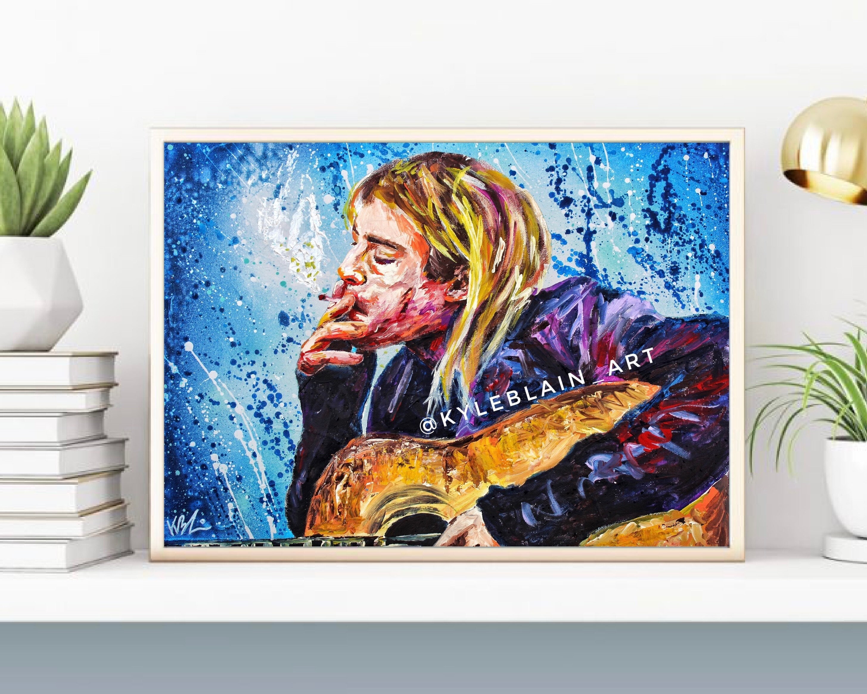 Kurt Corbain Nirvana Iconic A3 Art Print by Kyle Blain Art - Etsy