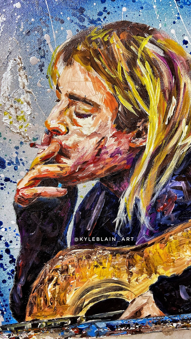 Kurt Corbain Nirvana Iconic A3 Art Print by Kyle Blain Art - Etsy