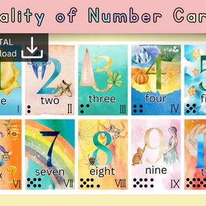 Qualità Waldorf dei numeri / curriculum di matematica Waldorf / introduzione Waldorf all'attività con i numeri / download digitale delle carte numeriche