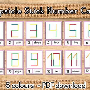 Popsicle stick activity numbers lolly stick activity number formation loose parts printable homeschool geometry toddler game