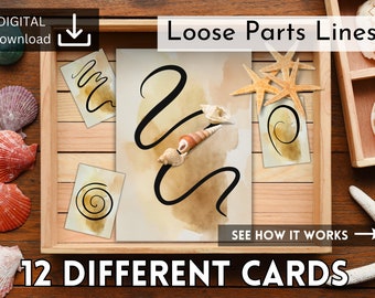 Luźne części do zabawy, materiały do druku, zajęcia przed pisaniem, klasa inspirowana Reggio, zajęcia przedszkolne, nauka Montessori, maty do zabawy z wzorami