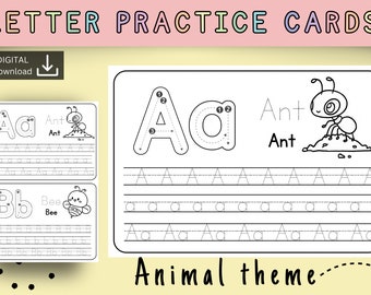 26 ABC Phonics Tracing Cards | letter formation practice | Preschool Kindergarten Handwriting and Phonics | letter of the week | printable