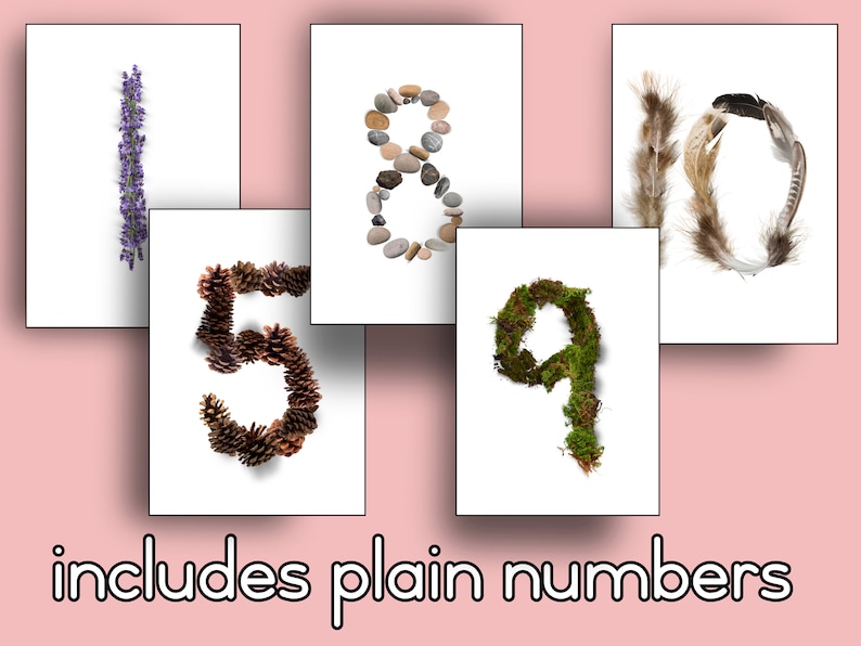 Nature Number Cards | Loose Parts Cards | Number Recognition ...